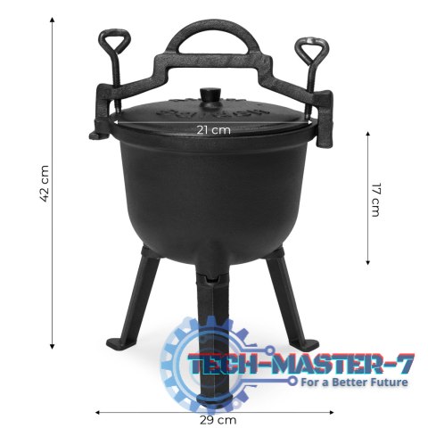 Kociołek żeliwny stojący 5L garnek myśliwski ognisko grill MultiGarden MULTI GARDEN Kociołek żeliwny stojący 5L garnek myśliwski ognisko grill MultiGarden MULTI GARDEN