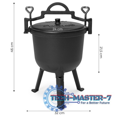 Kociołek żeliwny stojący 8L garnek myśliwski ognisko grill MultiGarden MULTI GARDEN Kociołek żeliwny stojący 8L garnek myśliwski ognisko grill MultiGarden MULTI GARDEN