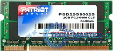 Pamięć PATRIOT (SODIMM/DDR2/2 GB/800MHz/1.8V/6 CLCL/SINGLE) Pamięć PATRIOT (SODIMM/DDR2/2 GB/800MHz/1.8V/6 CLCL/SINGLE)