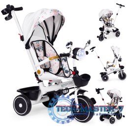 Rowerek trójkołowy dla dzieci spacerówka obracane siedzisko pchacz daszek ECOTOYS ECOTOYS