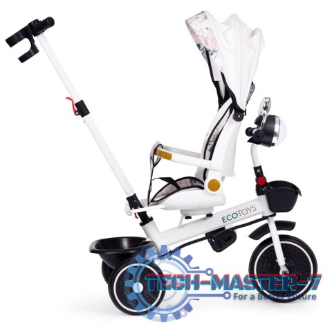 Rowerek trójkołowy dla dzieci spacerówka obracane siedzisko pchacz daszek ECOTOYS ECOTOYS Rowerek trójkołowy dla dzieci spacerówka obracane siedzisko pchacz daszek ECOTOYS ECOTOYS