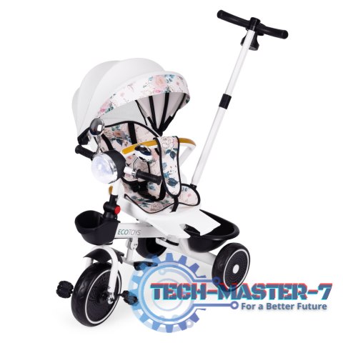 Rowerek trójkołowy dla dzieci spacerówka obracane siedzisko pchacz daszek ECOTOYS ECOTOYS Rowerek trójkołowy dla dzieci spacerówka obracane siedzisko pchacz daszek ECOTOYS ECOTOYS