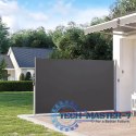 Składana markiza 300x200 cm boczna roleta parawan do ogrodu na taras antracyt ModernHome