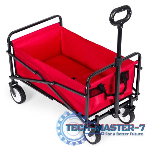 Wózek plażowy transportowy ogrodowy składany czerwony 48x90 cm MultiGarden MULTI GARDEN Wózek plażowy transportowy ogrodowy składany czerwony 48x90 cm MultiGarden MULTI GARDEN