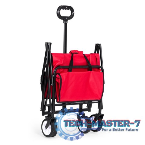 Wózek plażowy transportowy ogrodowy składany czerwony 48x90 cm MultiGarden MULTI GARDEN Wózek plażowy transportowy ogrodowy składany czerwony 48x90 cm MultiGarden MULTI GARDEN