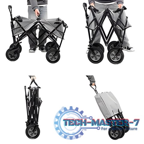 Wózek plażowy transportowy ogrodowy składany czerwony 48x90 cm MultiGarden MULTI GARDEN Wózek plażowy transportowy ogrodowy składany czerwony 48x90 cm MultiGarden MULTI GARDEN