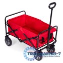Wózek transportowy składany duży wózek ogrodowy plażowy czerwony 47x105 cm MultiGarden MULTI GARDEN
