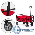 Wózek transportowy składany duży wózek ogrodowy plażowy czerwony 47x105 cm MultiGarden MULTI GARDEN