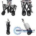 Wózek transportowy składany duży wózek ogrodowy plażowy czerwony 47x105 cm MultiGarden MULTI GARDEN