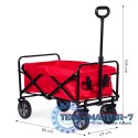 Wózek transportowy składany duży wózek ogrodowy plażowy czerwony 47x105 cm MultiGarden MULTI GARDEN