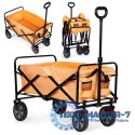 Wózek transportowy składany duży wózek ogrodowy plażowy pomarańczowy 47x105 cm MultiGarden MULTI GARDEN