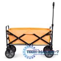 Wózek transportowy składany duży wózek ogrodowy plażowy pomarańczowy 47x105 cm MultiGarden MULTI GARDEN