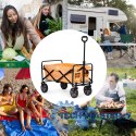 Wózek transportowy składany duży wózek ogrodowy plażowy pomarańczowy 47x105 cm MultiGarden MULTI GARDEN
