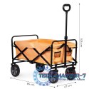 Wózek transportowy składany duży wózek ogrodowy plażowy pomarańczowy 47x105 cm MultiGarden MULTI GARDEN
