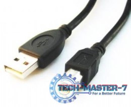 Kabel USB 2.0 typu AB AM-BM 1.8m czarny