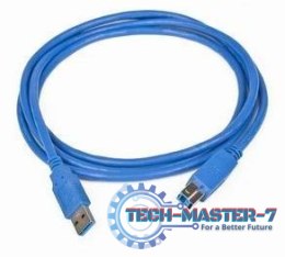 Kabel USB 3.0 typu AB AM-BM 1,8 niebieski