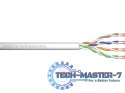 Kabel teleinformatyczny instalacyjny kat.5e, U/UTP, Eca, drut, AWG 24/1, PVC, 305m, szary, karton