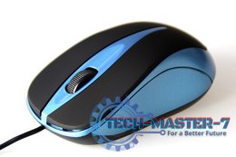 Mysz optyczna 800dpi czarno-niebieska MT1091B