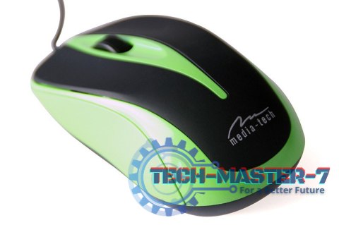 Mysz optyczna 800dpi czarno-zielona MT1091G Mysz optyczna 800dpi czarno-zielona MT1091G