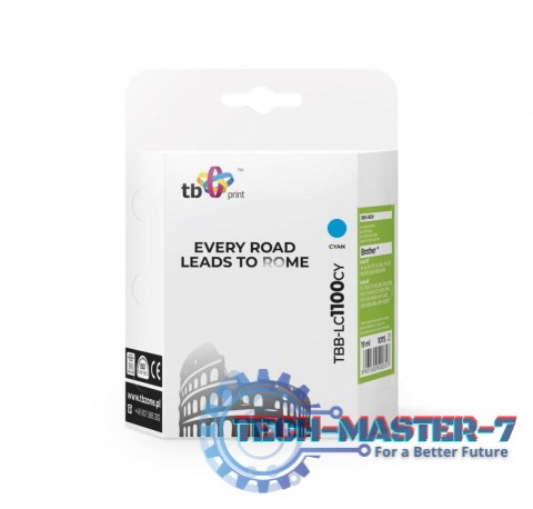 Tusz do Brother LC980/1100 TBB-LC1100CY CY 100% nowy Tusz do Brother LC980/1100 TBB-LC1100CY CY 100% nowy