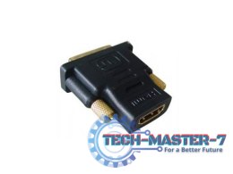Adapter HDMI(F)->DVI(M) pozłacane końcówki