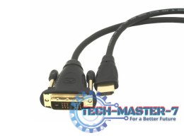 Kabel HDMI-DVI 1.8M (pozłacane końcówki)