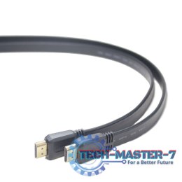 Kabel HDMI-HDMI v2.0 3D TV High Speed Ethernet 1M płaski (pozłacane końcówki)