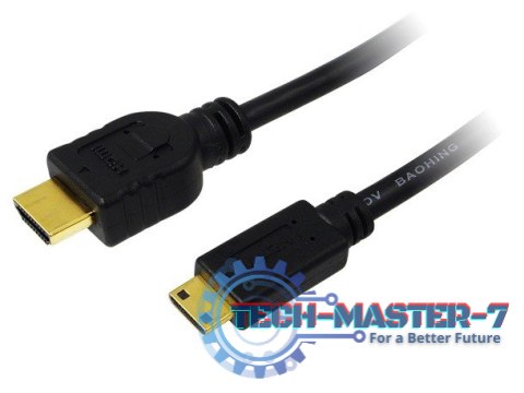 Kabel HDMI - mini HDMI dl.1,5m pozłacany Kabel HDMI - mini HDMI dl.1,5m pozłacany