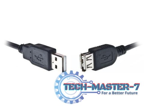 Przedluzacz USB 2.0 typu AM-AF 1.8m czarny Przedluzacz USB 2.0 typu AM-AF 1.8m czarny
