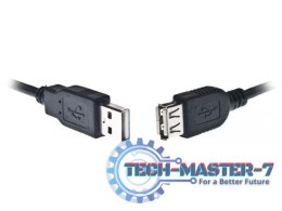 Przedluzacz USB 2.0 typu AM-AF 3m czarny