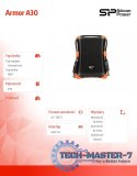 ARMOR A30 2TB USB 3.0 BLACK-ORANGE / PANCERNY / wstrząsoodporny