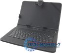 KLAWIATURA + ETUI DO TABLETÓW 10,1" EK125 MADERA / SKÓRA EKOLOGICZNA / STAND / CZARNE
