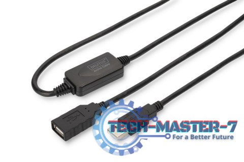 Kabel przedłużający USB 2.0 HighSpeed Typ USB A/USB A M/Ż aktywny, czarny 15m Kabel przedłużający USB 2.0 HighSpeed Typ USB A/USB A M/Ż aktywny, czarny 15m