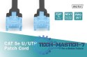 Patch cord U/UTP kat.5e PVC 0,5m czarny