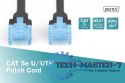 Patch cord U/UTP kat.5e PVC 1m czarny