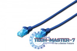 Patch cord U/UTP kat.5e PVC 1m niebieski