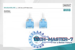 Patch cord U/UTP kat.5e PVC 5m Biały