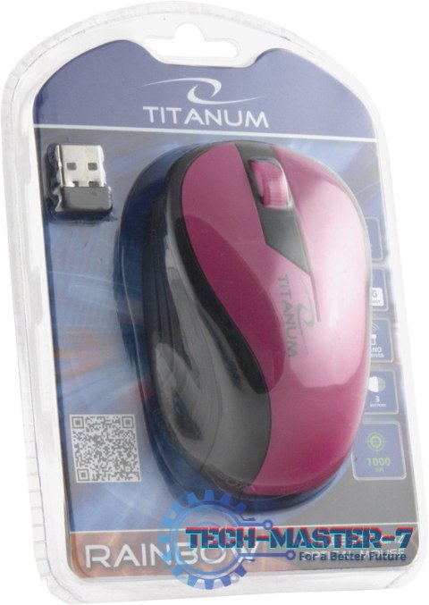 TITANUM MYSZ BEZPRZEWODOWA OPTYCZNA TM114P RAINBOW RÓŻOWA TITANUM MYSZ BEZPRZEWODOWA OPTYCZNA TM114P RAINBOW RÓŻOWA