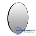 Okrągłe lustro ścienne 50 cm wiszące nowoczesne czarna rama aluminium ModernHome ModernHome