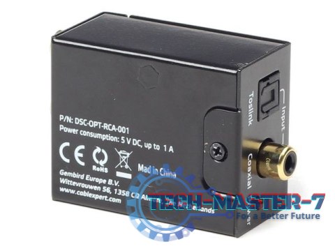 Adapter Digital Audio TOSLINK -> Analog RCA Adapter Digital Audio TOSLINK -> Analog RCA