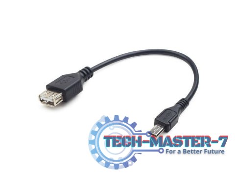 KABEL USB MICRO BM->AF USB 2.0 OTG 15CM długi wtyk