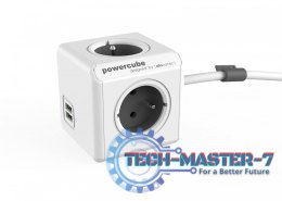 Listwa zasilająca PowerCube Extended USB 1,5m 2402GY/FREUPC Szara