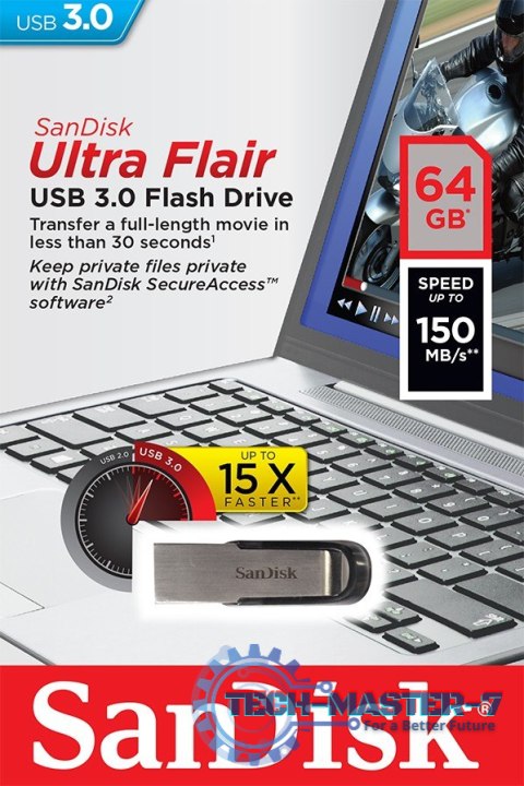 Pendrive ULTRA FLAIR USB 3.0 64GB (do 150MB/s) Pendrive ULTRA FLAIR USB 3.0 64GB (do 150MB/s)