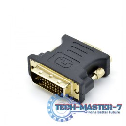 Adapter DVI M - VGA F pozłacany, 24+5/15 pin
