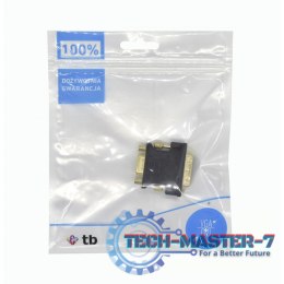 Adapter DVI M - VGA F pozłacany, 24+5/15 pin