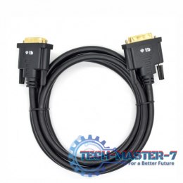 Kabel DVI M-M 24+1 1.8 m. czarny, pozłacany