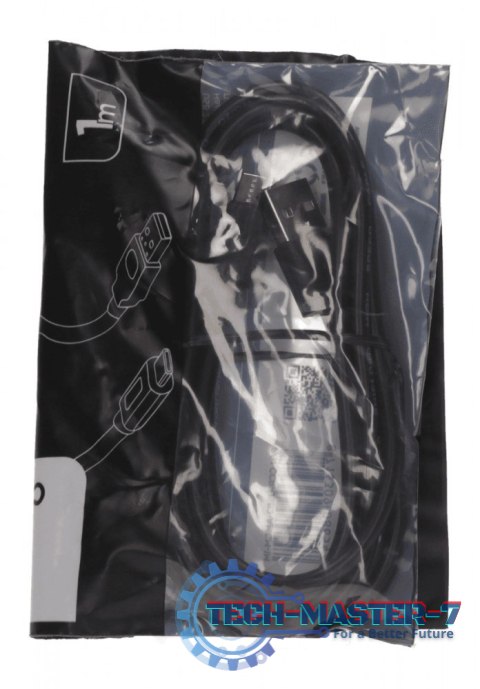 Kabel USB 2.0 typu AC AM-CM 1m czarny Kabel USB 2.0 typu AC AM-CM 1m czarny