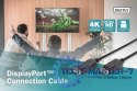 Kabel połączeniowy DisplayPort z zatrzaskami 4K 60Hz UHD Typ DP/DP M/M czarny 3m