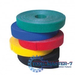 Organizator kabli, rolka dł.4m, rzep, zielony