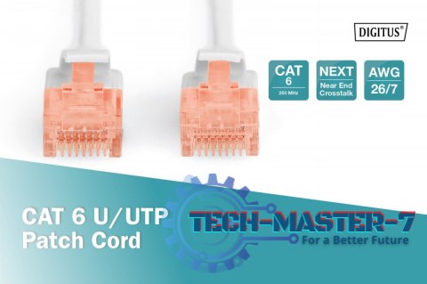 Patch cord U/UTP kat.6 PVC 0,5m szary Patch cord U/UTP kat.6 PVC 0,5m szary